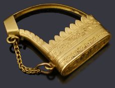 A mid 19th century gold vinaigrette mount