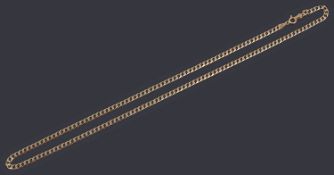 A 18ct gold flat curb link chain