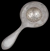 An early 20th century Chinese export silver tea strainer