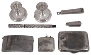 A mixed lot of Edwardian and later silver