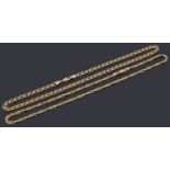 A Italian 9ct gold double curb link