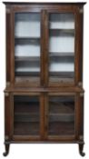 A George III rosewood display cabinet c.1800