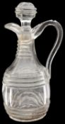 A late Regency cut glass claret jug c.1820