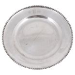 An early 20th century Swedish .800 planished silver plate