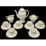 A Wedgwood of Etruria creamware Edme pattern six setting coffee service