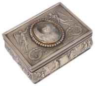 An Edward VII Royal presentation silver-gilt Neo-Classical table snuff box