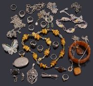 A collection of costume jewellery