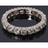 A platinum diamond set full eternity ring,