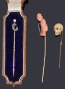 Three rare 19th century stickpins