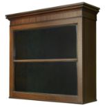 A 19th century glazed mahogany wall cabinet