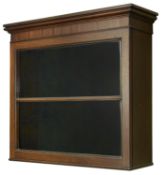 A 19th century glazed mahogany wall cabinet