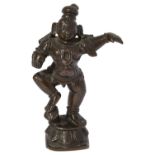 A small 18th century South Indian bronze figure of Balakrishna (dancing Krishna)