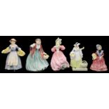 Six Royal Doulton porcelain figures