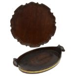 Two George III mahogany trays