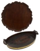 Two George III mahogany trays