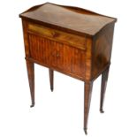 A late 18th century northern Italian Neo-Classical fruitwood and parquetry small commode