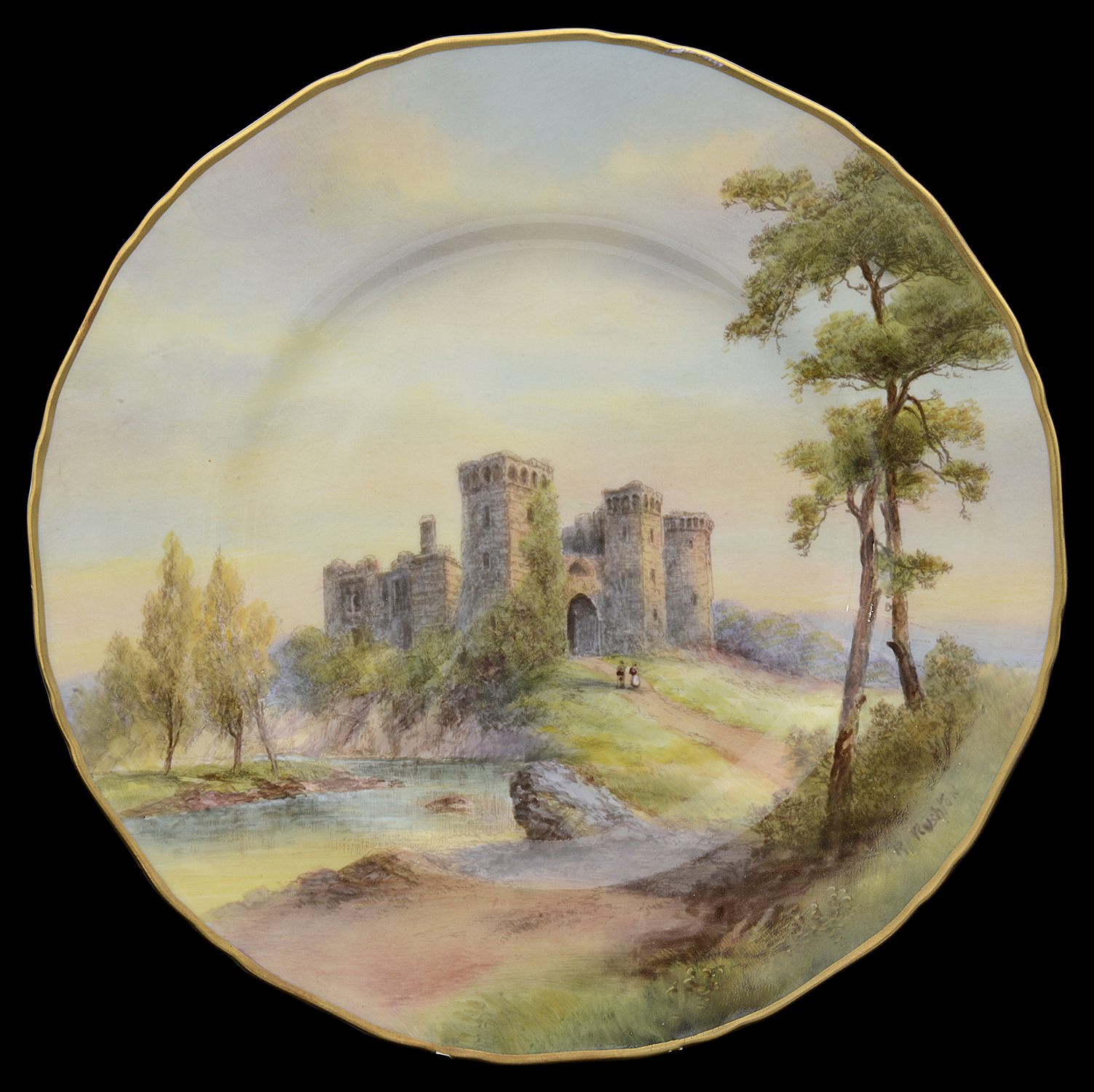 A Royal Worcester cabinet plate decorated by R Rushton