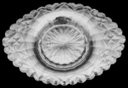 A late 18th century Anglo-Irish cut glass platter c.1780