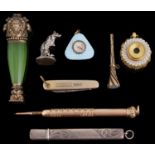 An interesting collection of 19th century and later silver and other vertu