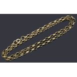 A 9ct gold belcher chain necklace