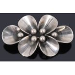 A Danish silver stylised floral spray brooch by Niels Erik From