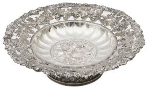 A George IV silver pedestal fruit dish