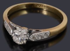 A single stone diamond ring circa 1920s