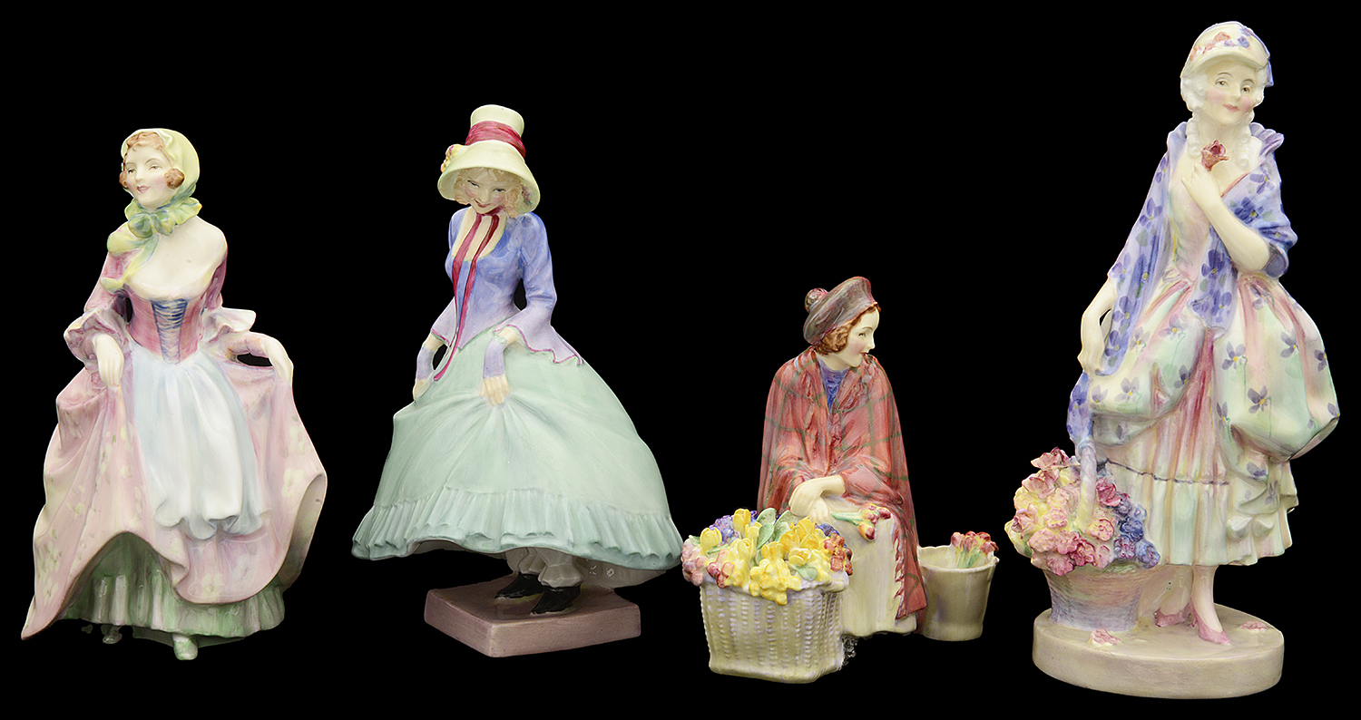 Eight Royal Doulton porcelain figures