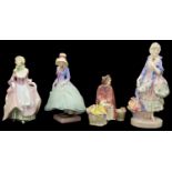 Eight Royal Doulton porcelain figures