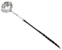 A George II silver punch ladle