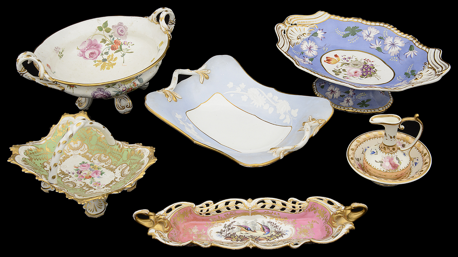 A collection of early 19th century porcelain to include comports - Image 3 of 7