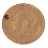 A George V sovereign dated 1911