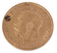 A George V sovereign dated 1911