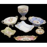 A collection of early 19th century porcelain to include comports