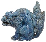 A 19th century Chinese turquoise glazed Dog of Fo