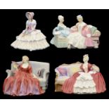 Four Royal Doulton porcelain figures