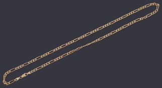 A 9ct gold figaro neck chain