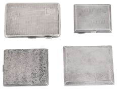 Two George V silver cigarette cases