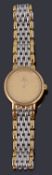 A ladies Omega Deville gold plated stainless steel quartz bracelet watch