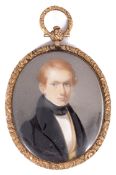 Portrait miniature. English school c.1840