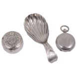 A George III silver caddy spoon