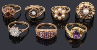 A collection of gold rings