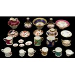A collection of early 19th century century and later porcelain miniatures