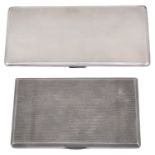 Two large mid 20th century silver cigarette case