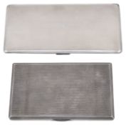 Two large mid 20th century silver cigarette case