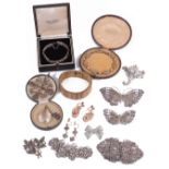 A collection of costume jewellery and silver jewellery