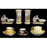 A selection of 19th century and later porcelain to include Meissen