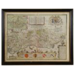 John Speede & John Norden, A 17th century double sided Map of Sussex