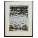 Fumio Fujita (Japanese b.1933) 'Snowy landscape' woodblock print