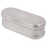 A William IV silver engine turned table snuff box